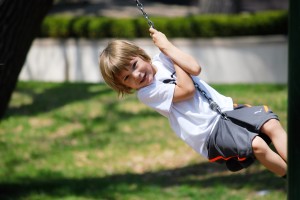 Child on swing