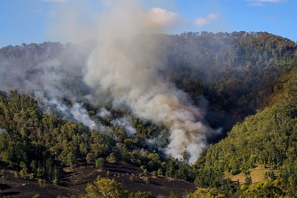 smoky hills from fire